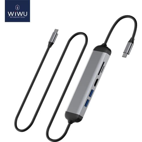 Type C Hub For MacBook Pro Air 4K HDMI Fast Charging PD 1.5m Cable Adapter USB 3.0 Hub Dock For Huawei Xiaomi Type-c to HDMI