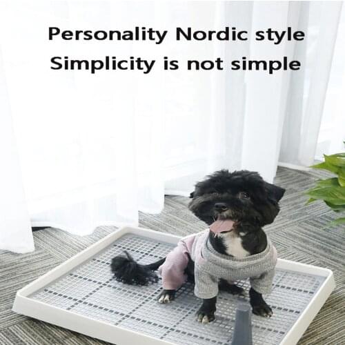Light and Convenient Pet Potty Indoor Simple Size Flat Grid With Column Dog Toilet Potty Suitable for 3.5-9 Kg Dogs