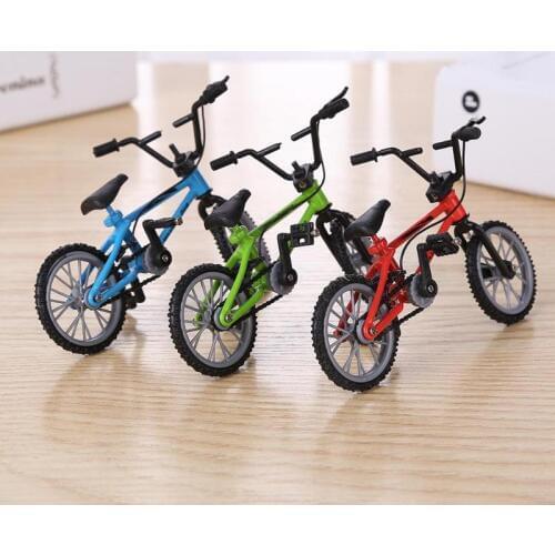 Mini Finger Mountain Bikes Delicate Diecast Nickel Alloy Stents Finger Bicycle Chic Game Boys Desk Toys Mini Tools Gift For Kids