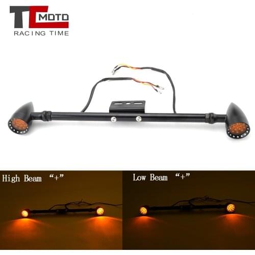Motorcycle Bullet LED Turn Signal Brake Light Indicators With Bracket for Harley Honda Yamaha Suzuki Kawasaki Chopper Touring