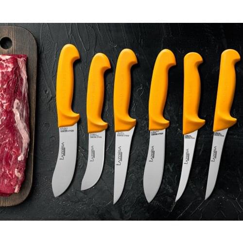 Lazbisa Knife Set Meat Bread Fish Vegetable Fruit Kitchen Knife Set Meat Sacrifice Butcher Knife Gold Series Set of 6