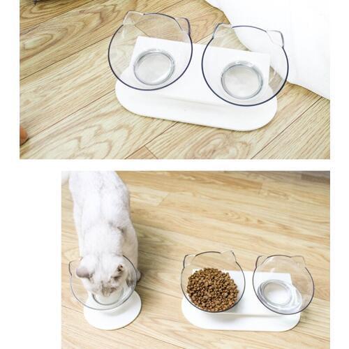 Non-slip Cat Bowl Double Bowls With Raised Stand Pet Food And Water Bowls For Cats Dogs Feeders Cat Bowl Pet Supplies