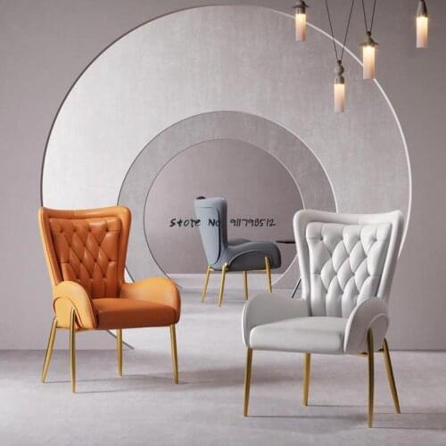 Nordic light luxury dining chair modern minimalist casual home single sofa chair net red restaurant back chair makeup chair