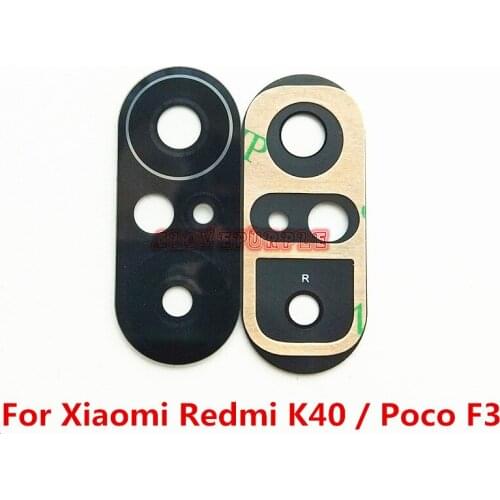 100pcs/Lot New Rear Back Camera Glass Lens For Xiaomi Poco F3 Redmi K40 Replacement Parts
