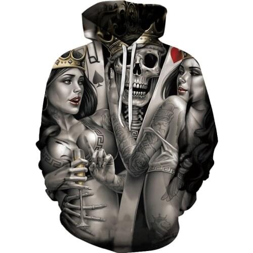 2021 Latest Love Triangle Bone Unisex Casual Street Sports Pullover 3d Oversized Spring And Autumn Fashion Casual Hoodie