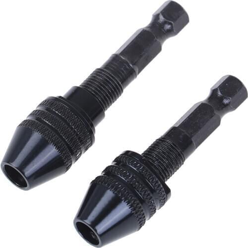 5pcs/Set New Drill Chuck+Hex Shank 1/4'' Inch Hex Shank Keyless Drill Bit Quick Change Chuck Adapter Converter Wholesale