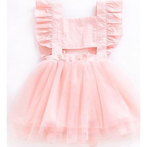 1 2 3 4 Years Girls Birthday Dress Summer Sleeveless Bandage Casual Clothes Children Backless Beach Outfits Girl Fashion Dress