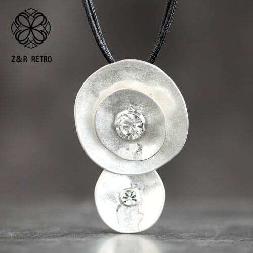 Neck Chokers Necklace Adjustable Leather Rope Chain Womens Jewelry Geometry Pendants Suspension Decoration For Accessories Gift