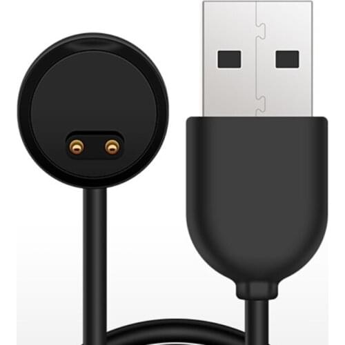 P82F Black TPE/Copper Material Fast Transmission Charger Cable for Mi Band 5 Magnetic 45mm Safe and Fold-resistant