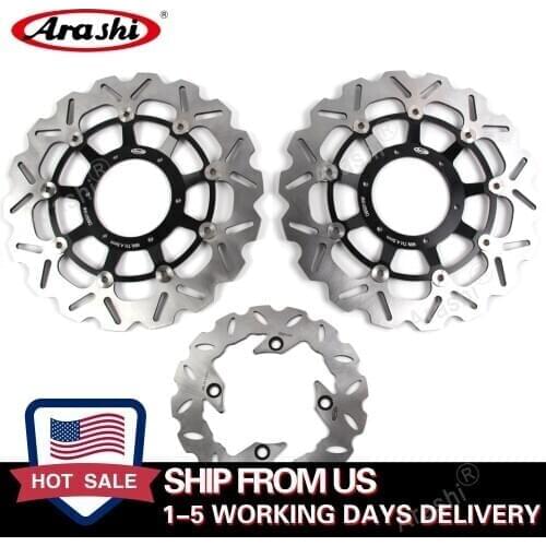 Arashi 1 Set Front Rotors Rear Brake Disc For HONDA CBR1000RR CBR1000 2004 2005 / CBR600RR 2003-2015 CBR600 2006 2007 2008 2009