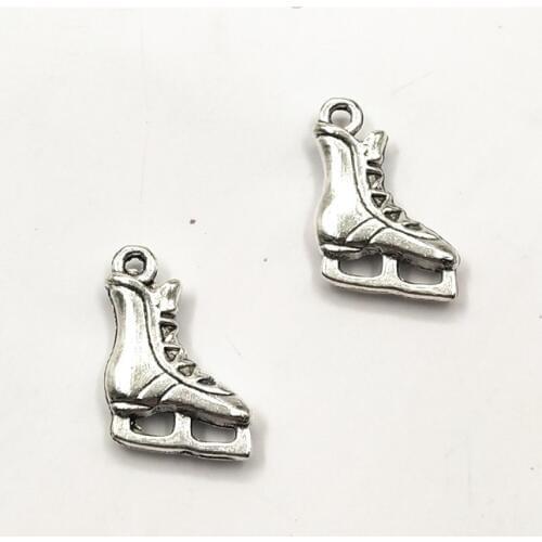 10pcs Ice Skates Charm 17*12mm Tibetan Silver Plated Pendants Antique Jewelry Making DIY Handmade Craft