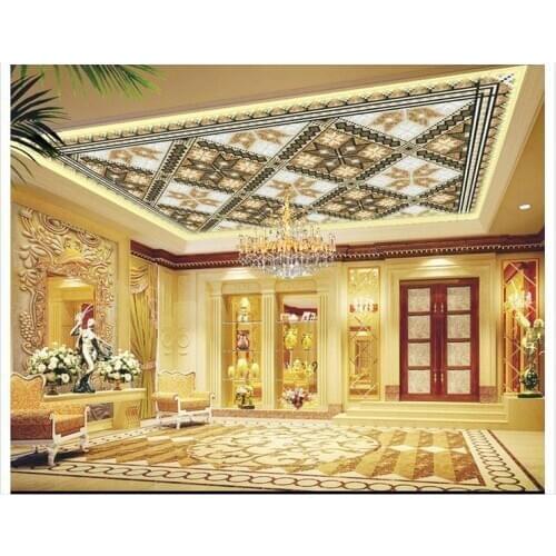 Custom photo wallpapers 3d ceiling murals wallpaper European royal zenith mural ceiling decoration fresco 3d room wallpaper