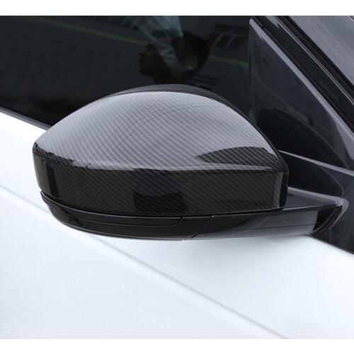 Carbon Fiber Look /ABS Chrome Side Door Mirror Cover Trim 2pcs For Jaguar E-Pace 2017 2018 2019 Car styling accessories