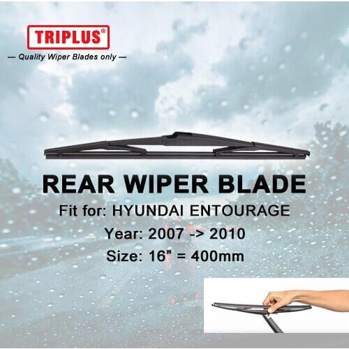 Rear Wiper Blade for HYUNDAI ENTOURAGE (2007-2010) 1pc 16" 400mm,Car Rear Windscreen Wipers,for Back Window Windshield Blades