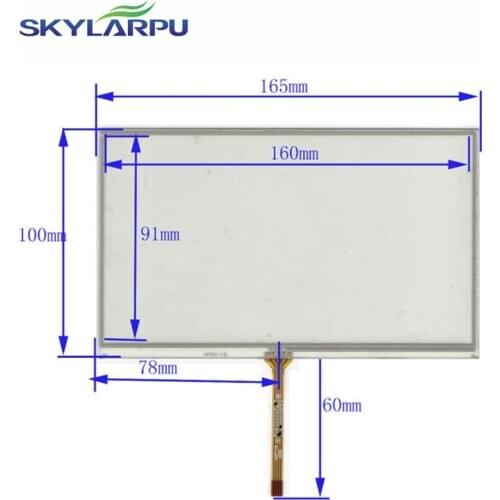 Skylarpu New 7 inch 4 wire Resistive Touch Screen Panel 165mm*100mm touch screen digitizer 165*100mm panel free shipping