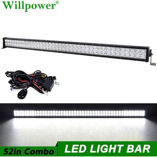 4x4 Truck Car Roof 300W 52inch LED Light Bar For Jeep Dodge Chevy SUV 4WD Offroad UTV Pickup LED Bar Lights Driving Lightbar