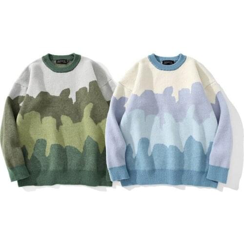 QRWR 2020 Autumn Winter New Mens Sweater Casual Harajuku Pullover Loose Oversize Sweater Fashion Knitwear Streetwear