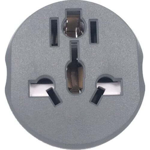 Universal EU KR Plug Adapter AC 250V 16A EU Converter 2 Round Pin Socket Suitable For US UA UK To EU Plug For Traveling