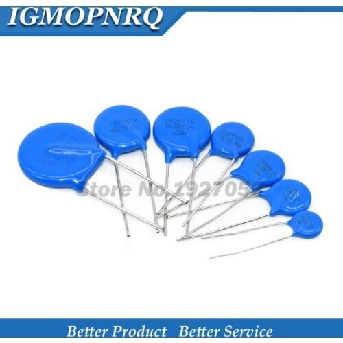 10PCS Varistor Series 7D 10D 14D 10D471K 7D220K 7D431K 10D101K 10D330K 10D621K 10D561K 14D471K 14D220K Resistor Piezoresistor