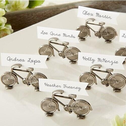 100PCS "Le Tour" Bicycle Place Card Holder with card For Wedding Decoration Bridal shower Baby shower Free fast shipping