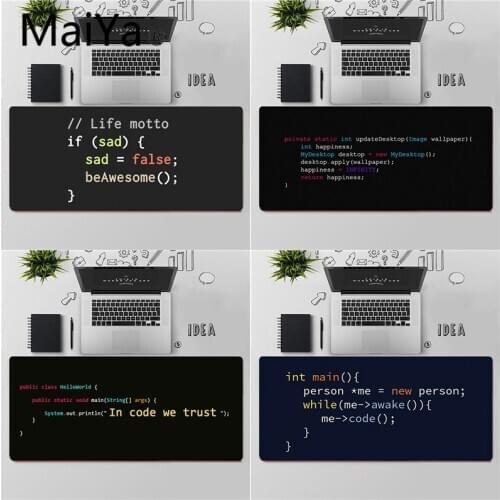 Maiya High Quality Program Code Laptop Computer Mousepad Free Shipping Large Mouse Pad Keyboards Mat