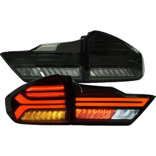 4 Pieces Taillamp For Honda City Taillight 2014 2015 2016 2017 2018 Car Accessories LED Rear Back Lamp For CITY Black Color