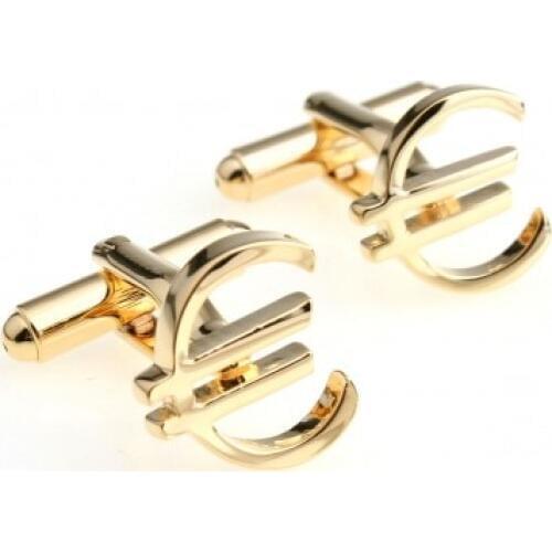 Gold Color Euro Dollar Cufflink Cuff Link 1 Pair Retail Free Shipping Promotion