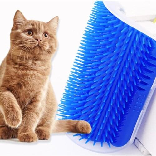 1pc Cats Brush Corner Cat Massage Self Groomer Comb Soft Brush Cat Rubs the Face with a Tickling Comb Cat Product