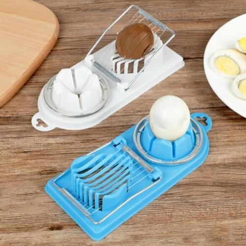 2Pcs Household 2 in 1 Hard Boiled Egg Slicer Cutter Tool Home Kitchen Supplies