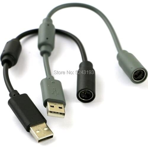 20pcs 26cm For Xbox 360 Wired Controller USB Converter Cable Cord Wired PC USB Port Adapter Cable
