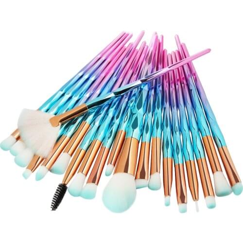 20Pc Makeup Brushes Set Powder Foundation Eyeshadow Eyeliner Lip Cosmetic Brush Multicolor Beauty Make Up Brush Kit maquiagem
