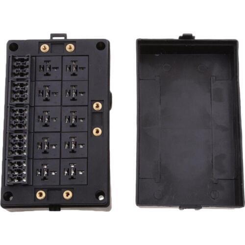 Car Blade Fuse Holder Relay Socket Black Box 18 Way Blade Fuse Holder Car Automotive Insurance For Automotive Marine