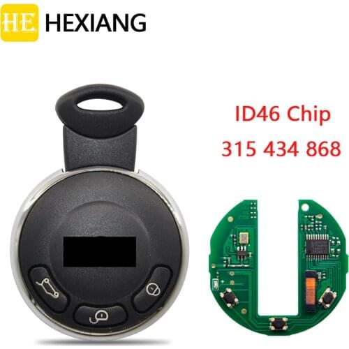 HE Xiang Car Remote Key For BMW Mini Cooper Cooper S ONE D CABRIO KR55WK49333 ID46 PCF7945 Chip 315/434/868 Replace Smart Key
