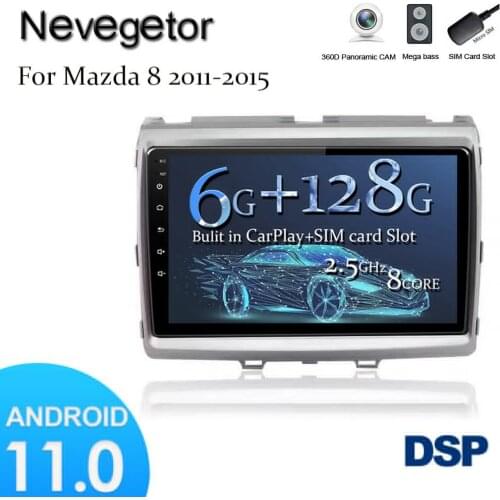 Android 11 screen car gps navigation multimedia car radio player for Mazda MPV LY mazda 8 2011-2018