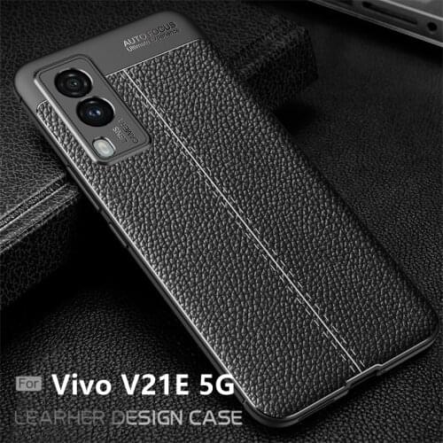 For Cover Vivo V21E 5G Case For Vivo V21 V21 E 5G Capas Coque Luxury Shockproof Bumper TPU Leather For Fundas Vivo V21E 5G Cover