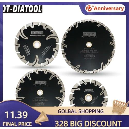 DT-DIATOOL 1pc Hot pressed Segmented Deep Teeth Diamond Saw Blade for cutting Granite Marbel Stone Concrete