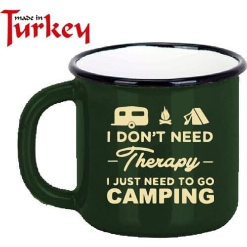 Turkish Brand Nurgaz Enamelware Enamel Green Cup Mug Tableware Camping Cooking Hiking Picnic Cup Water Coffee Tea Mug Outdoor