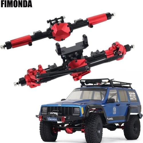 FIMONDA CNC Metal Aluminum Front Rear Axle for 1/10 RC Crawler Car Axial SCX10 II 90046 90047 RGT 86100