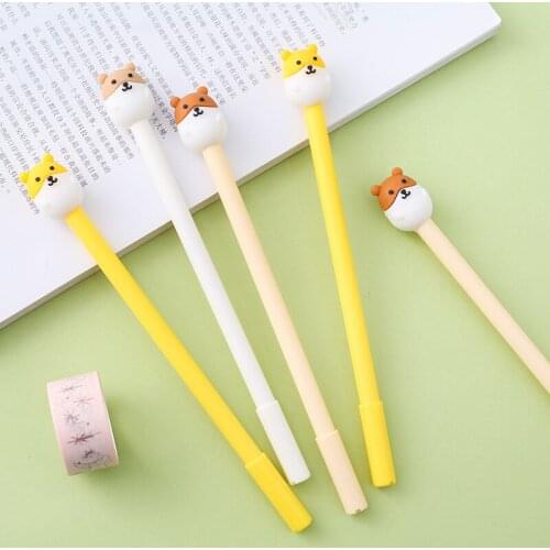 36 pcs/lot Cartoon Hamster Gel Pen Cute 0.5 mm Signature Pens School Office writing Supplies Promotional Gift
