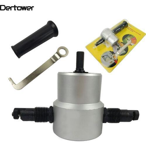 Sheet Metal Cutting Nibble Metal Cutting Double Head Nibbler Blade Saw Cutter Tool Drill Accessory Metal Cutting Machine