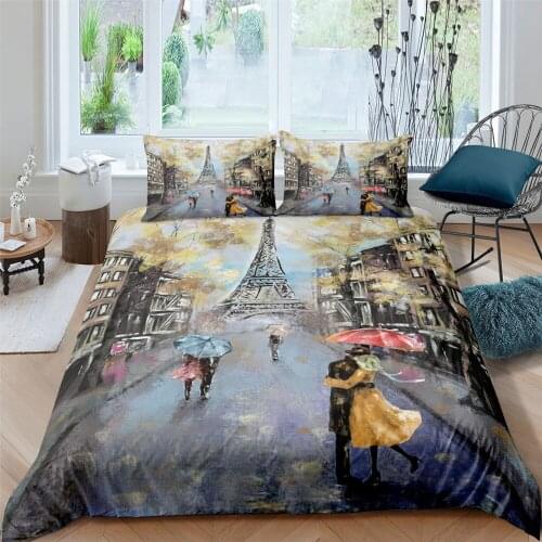Comforter Cover Set The View Of The City Bedding Set Printed Duvet Cover Twin Full Queen King Size Quilt Cover Home Textile