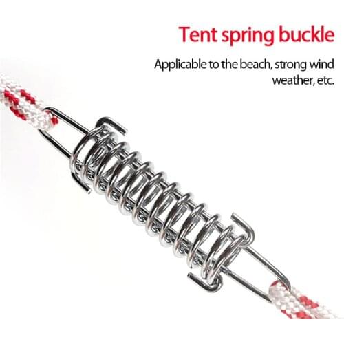 Camping Tent Spring Buckle Set Rope Hook Premium Porch Swing Spring Awning Rope Tensioner For Tarps Tents Wire Racks Accessories