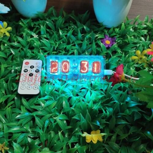 Colorful IN12 glow tube clock, retro nostalgic personality pendant, creative decoration in the living room, Christmas gift