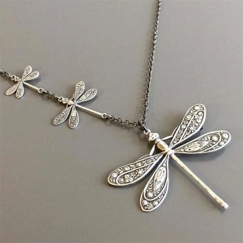 Creative Fashion Dragonfly Pendant Necklace Bohemian Necklace Party Womens Good Luck Dragonfly Necklace Gift