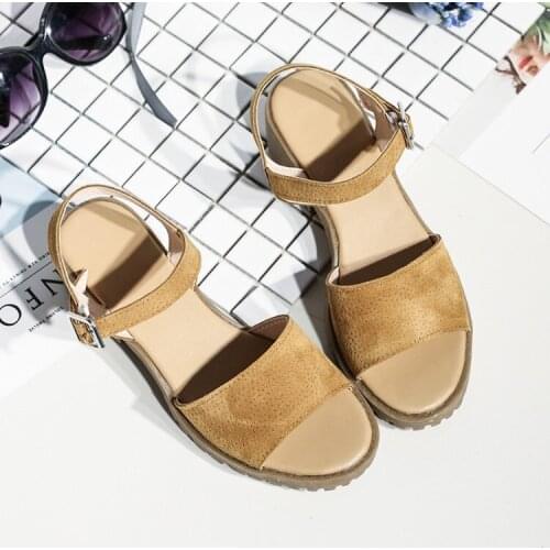 Summer new college wind comfort with thick buckle with size code 33-43 student sandals 18131