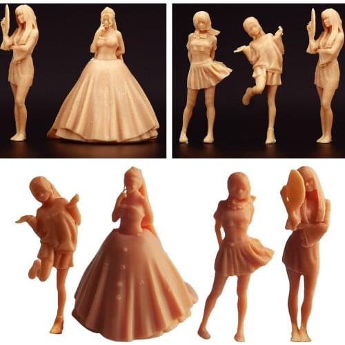 Cute 1:64 Scale Micro Model Figure Children Toys Character Layout Resin