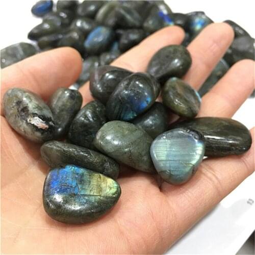 Natural labradorite tumbled stone rock blue gemstone chakra stone healing natural stones and minerals for home decoration