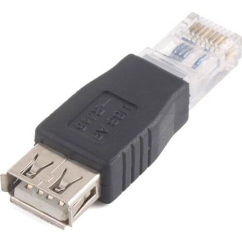 2PCS USB A Female to Ethernet RJ45 Adapter Connector #613