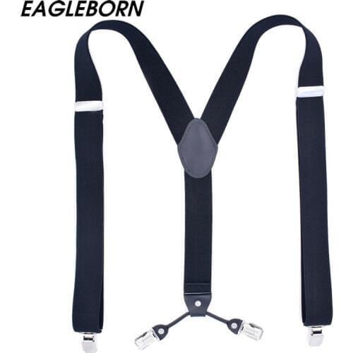 New Men Suspenders Spots Black Navy Blue Suspenders Adjustable Suspenders Braces Husband Men Shirt Strap Polyester Elastic Belt