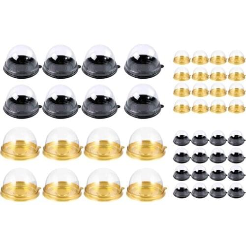 Transparent Plastic Moon Cake Box Mini Cupcake Box Biscuit Muffin Box with Dome Cover Suitable for Wedding